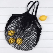 Retro mrežasta torba za namirnice - crna
