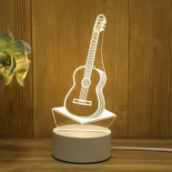 Dekorativna 3D lampa - gitara