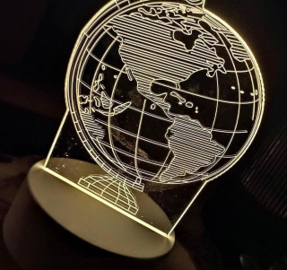 Dekorativna 3D lampa - globus