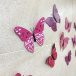 3D leptiri za zid - ljubičasti